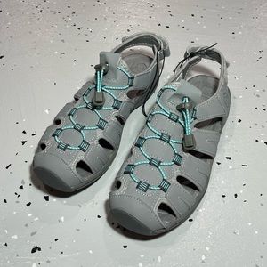 Khombu Women’s Sandals Size 11 Ashley Athletic / Comfort Grey Teal